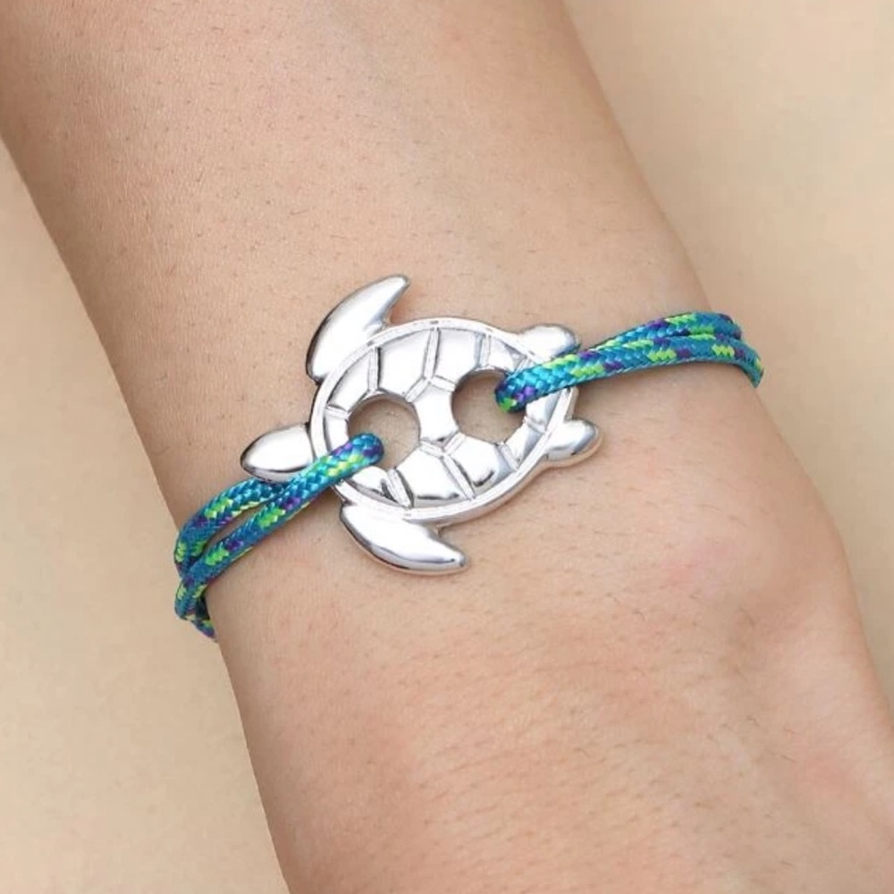 🐢 Men’s Sea Turtle Ocean Color cord bracelet